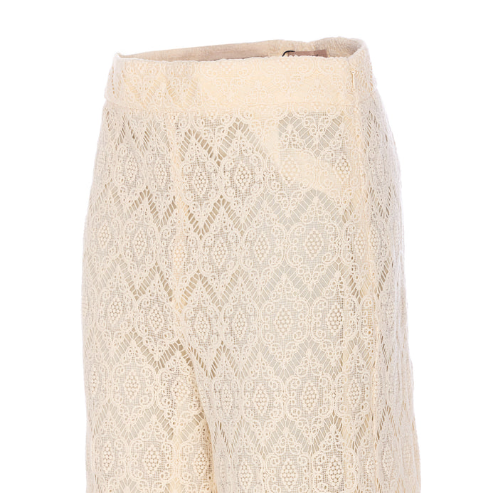 Twin-Set Trousers Beige Cotton