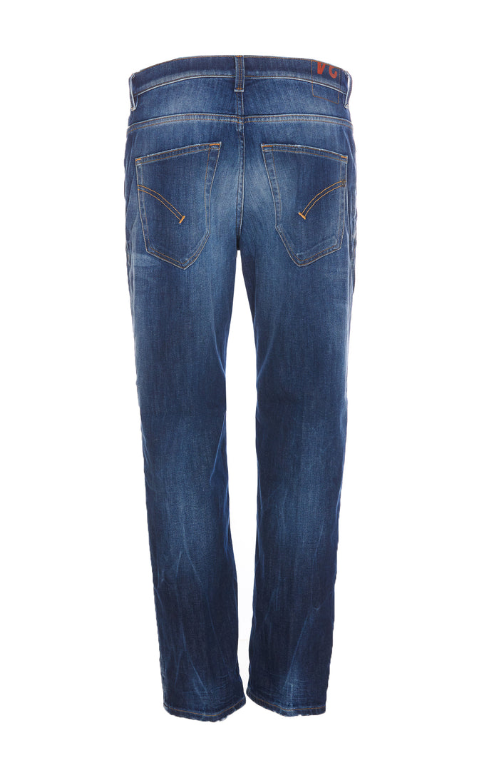 Dondup Trousers Blue Cotton