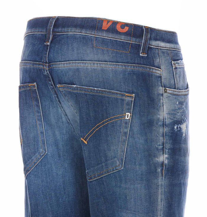 Dondup Trousers Blue Cotton