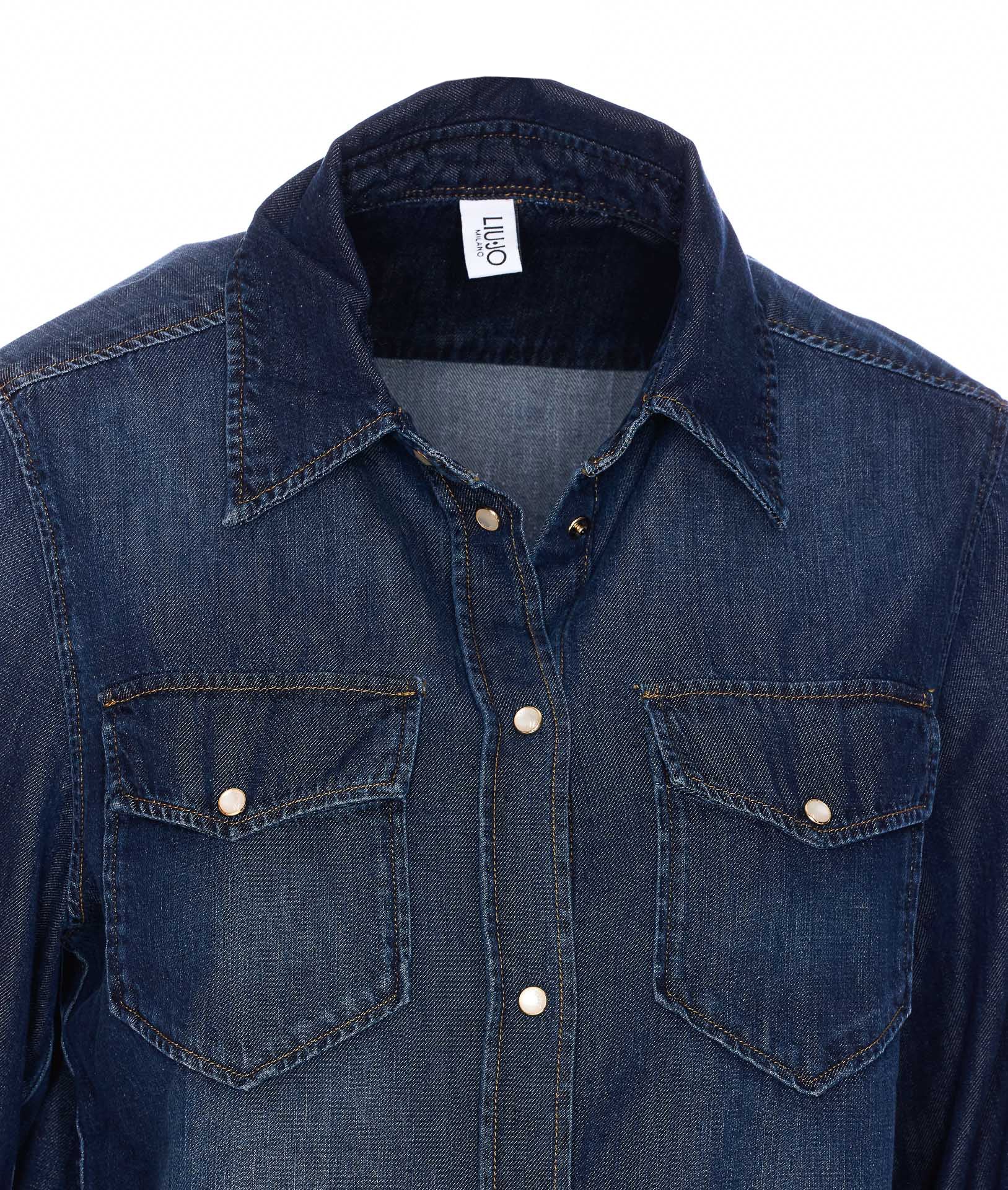 Liu Jo Shirts Blue Cotton