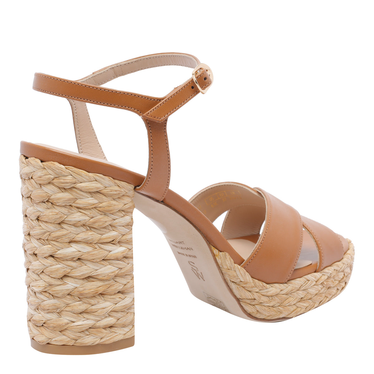Stuart Weitzman Sandals Brown Calf Leather/rubber Sole