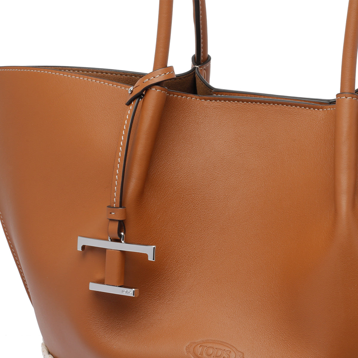 Tods Bags Brown Calf Leather Raffia
