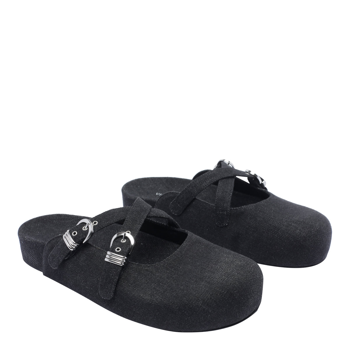 Vic Matie Sandals Black Fabric/rubber Sole