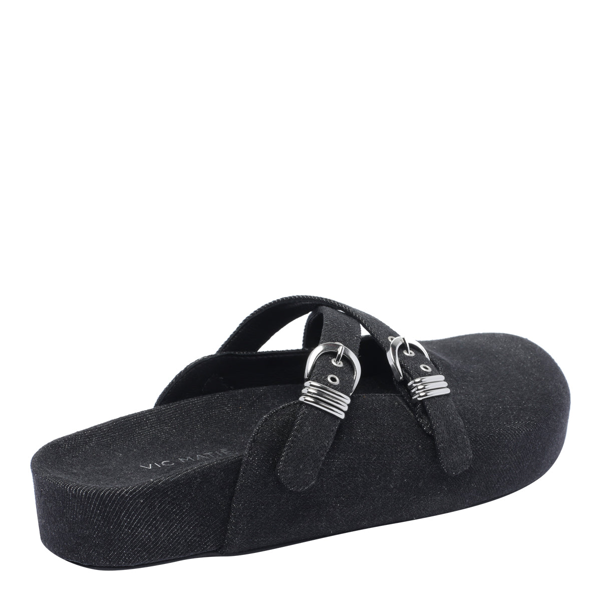 Vic Matie Sandals Black Fabric/rubber Sole