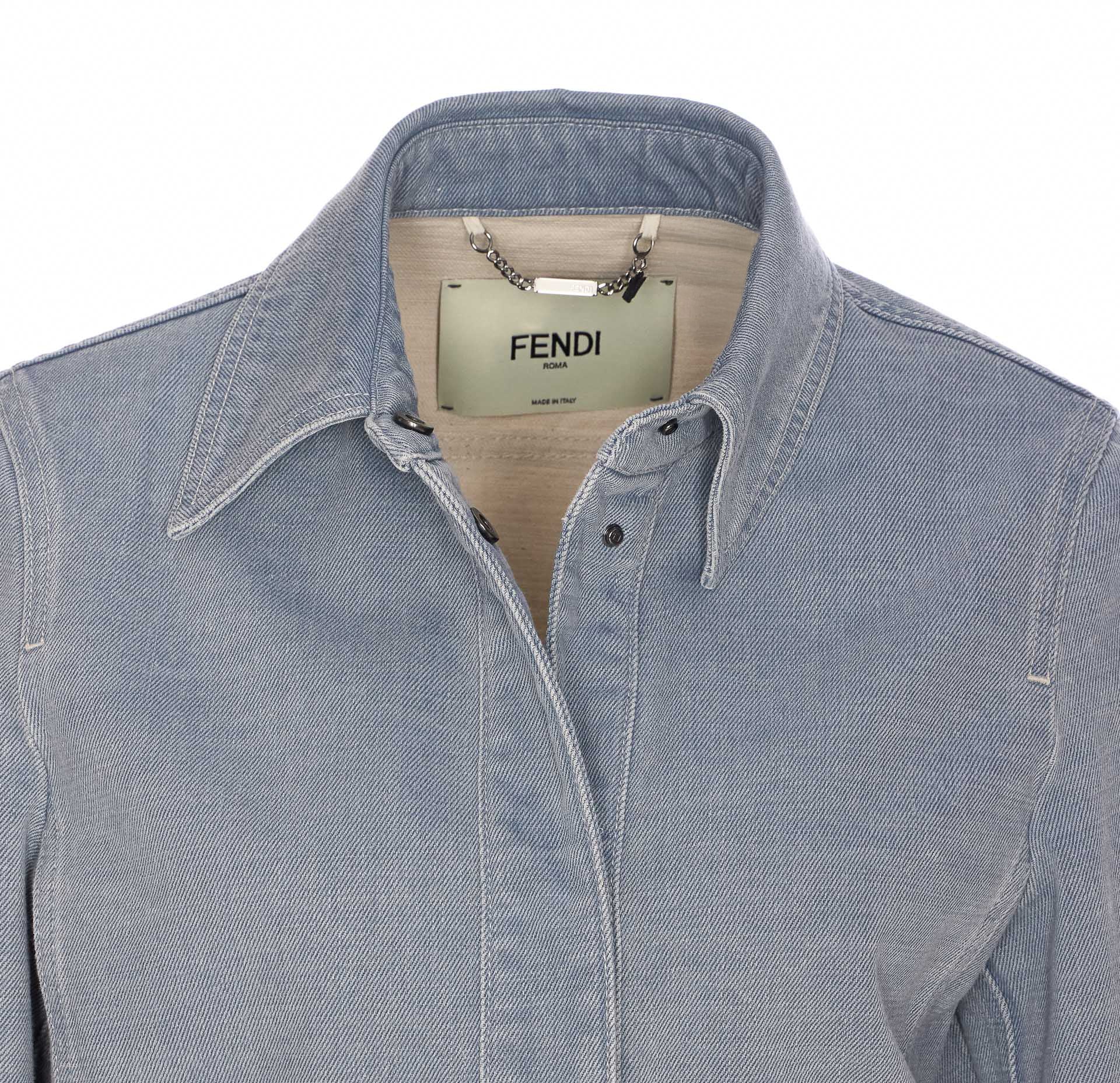 Fendi Jackets Grey Cotton