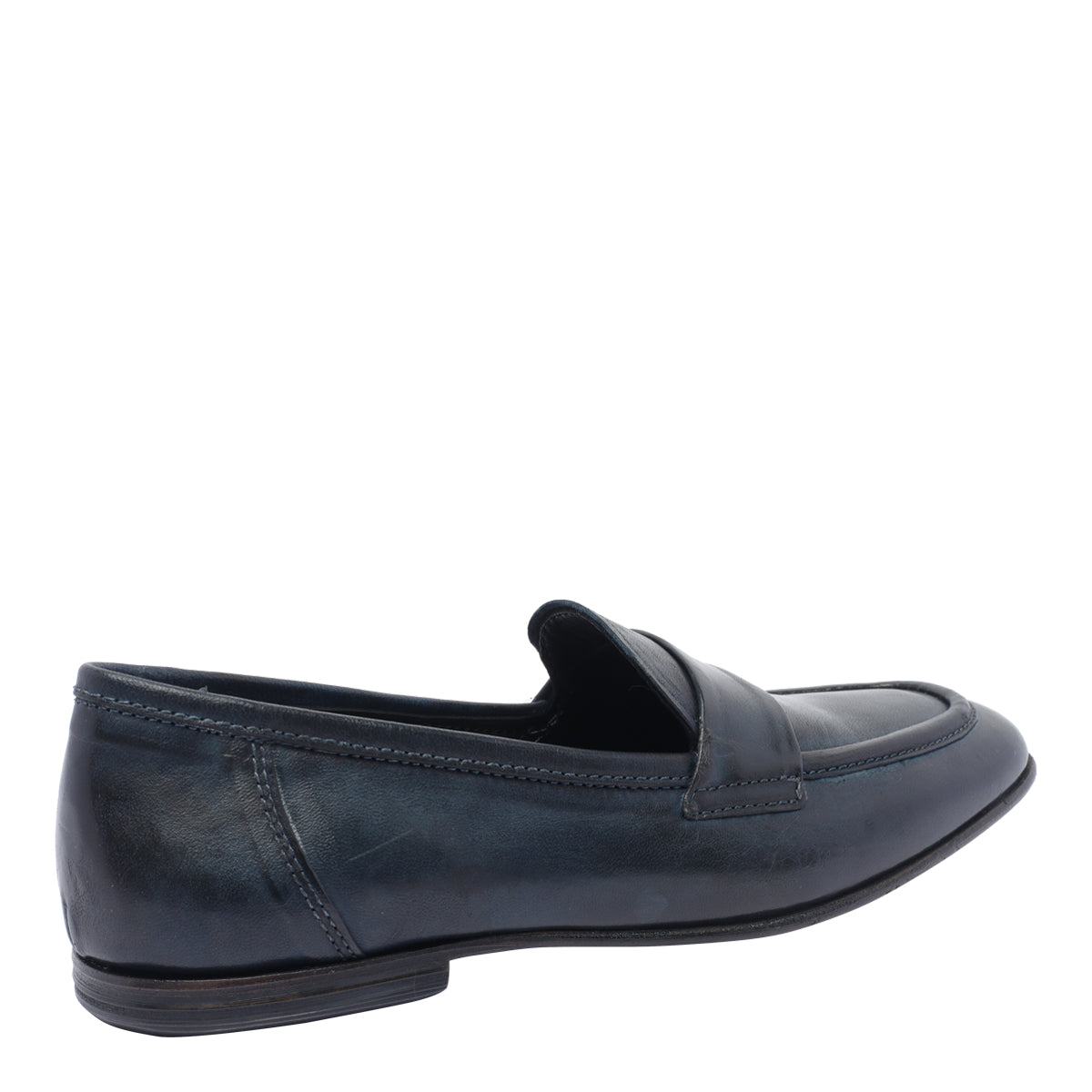 Pawelks Flat Shoes Blue Calf Leather/leather Sole