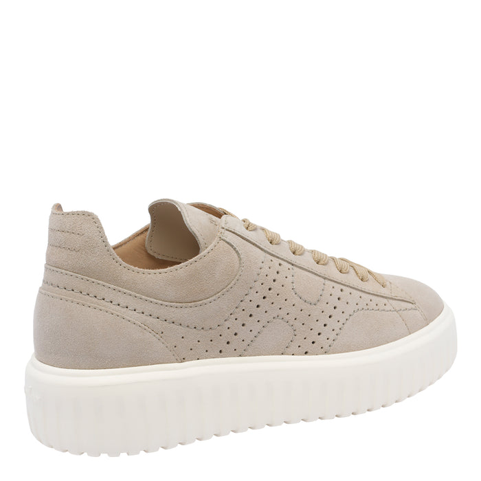 Hogan Sneakers Beige Calf Leather/rubber Sole