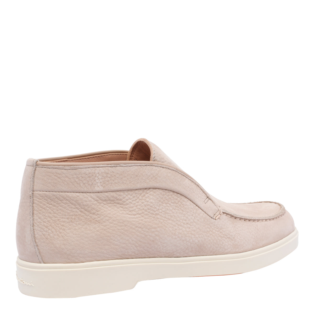 Santoni Flat Shoes Pink Calf Leather/rubber Sole