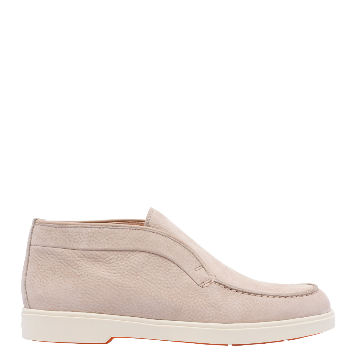 Santoni Flat Shoes Pink Calf Leather/rubber Sole