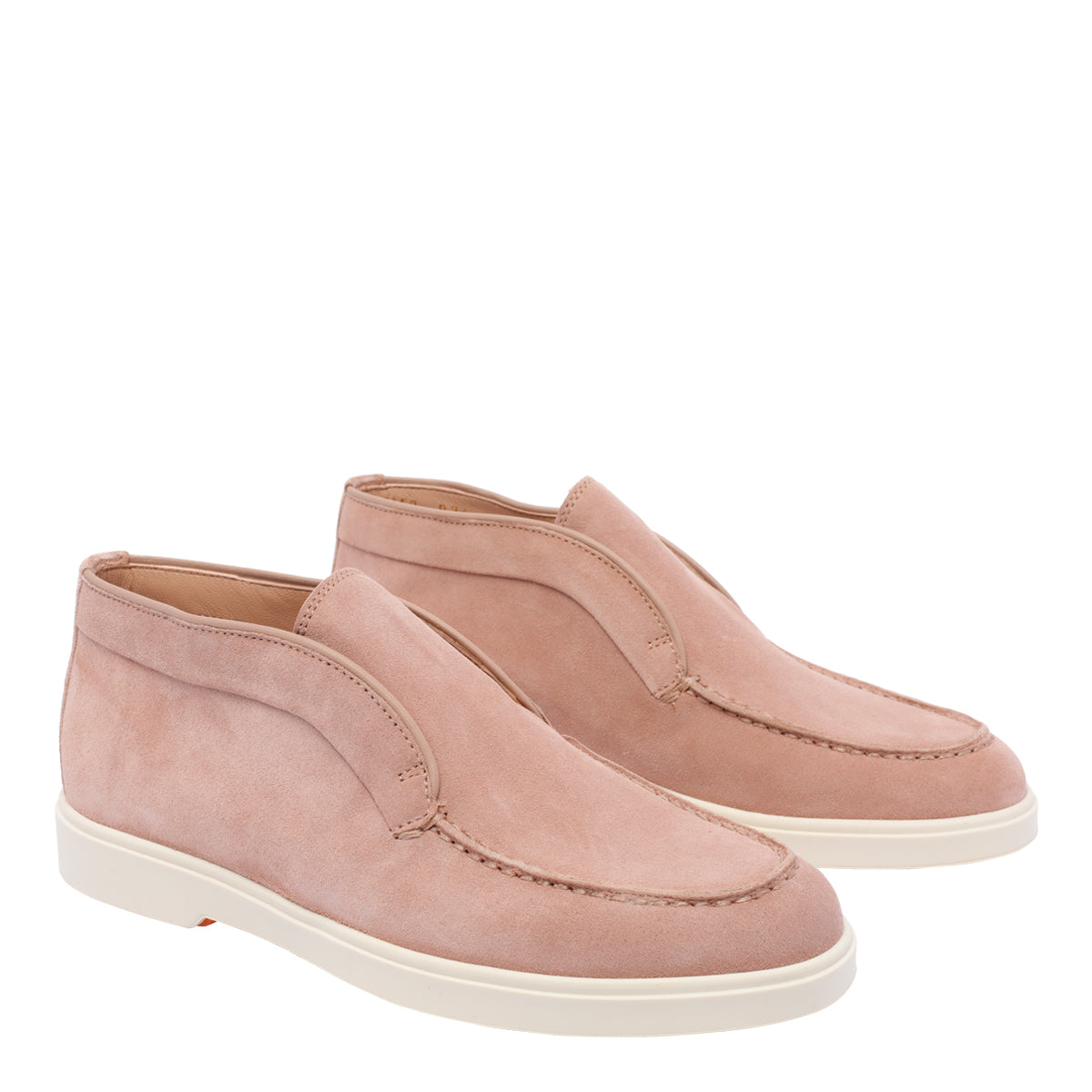 Santoni Flat Shoes Pink Suede