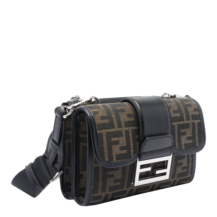 Fendi Bags Brown Fabric Calf Leather