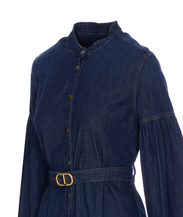 Twin-Set Dresses Blue Cotton