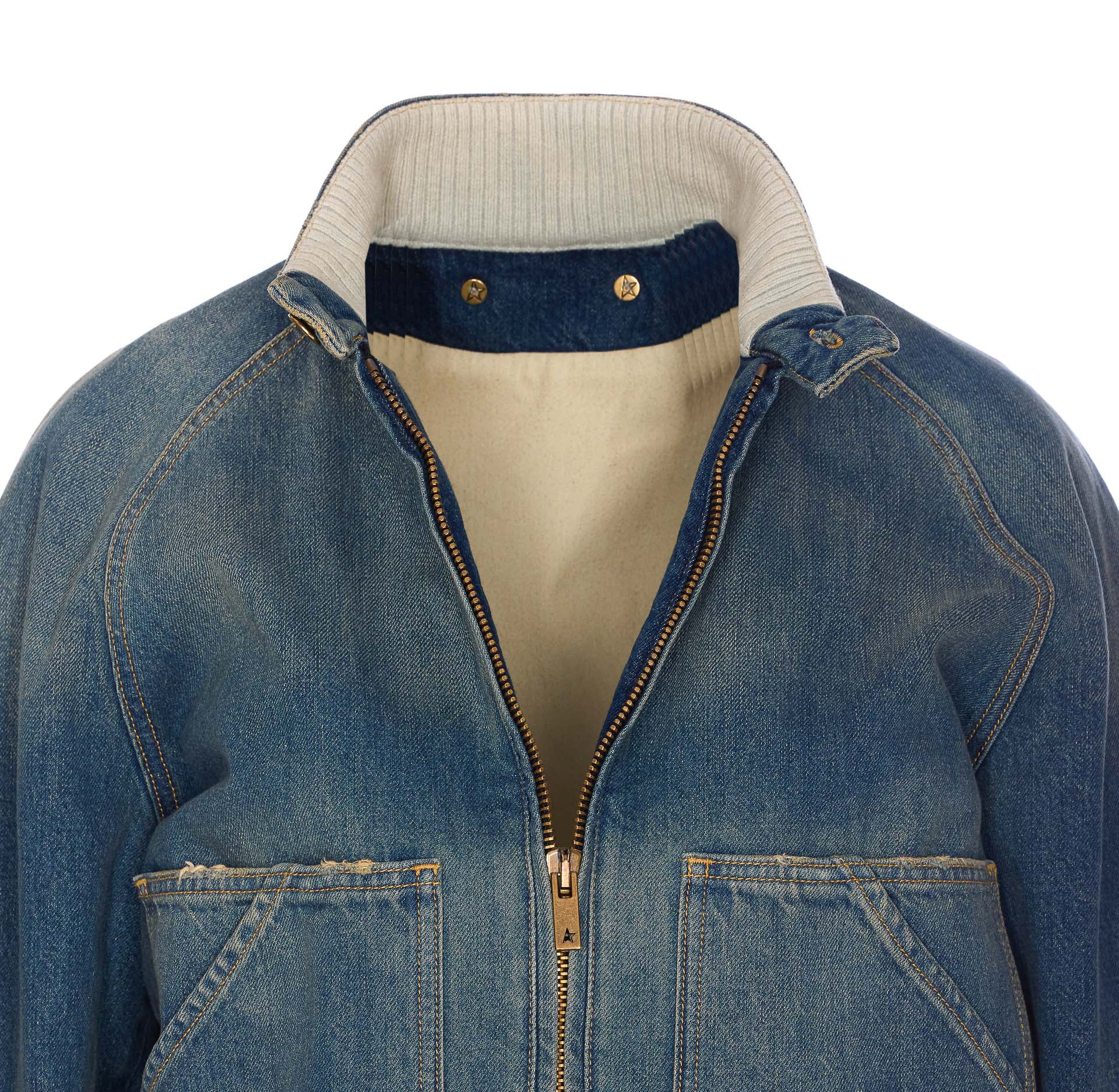 Golden Goose Jackets Blue Cotton