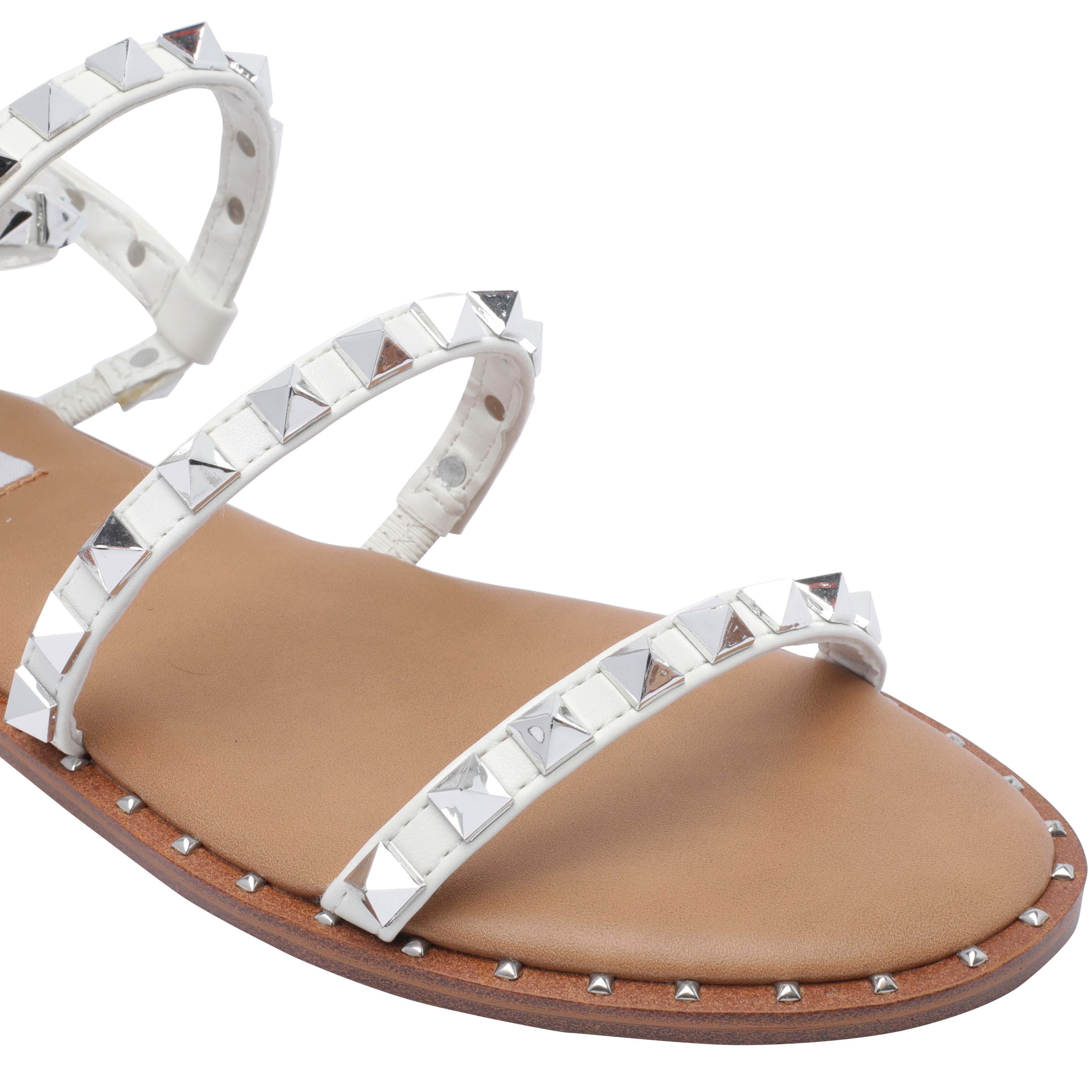 Steve Madden Sandals White Synthetic Leather/rubber Sole