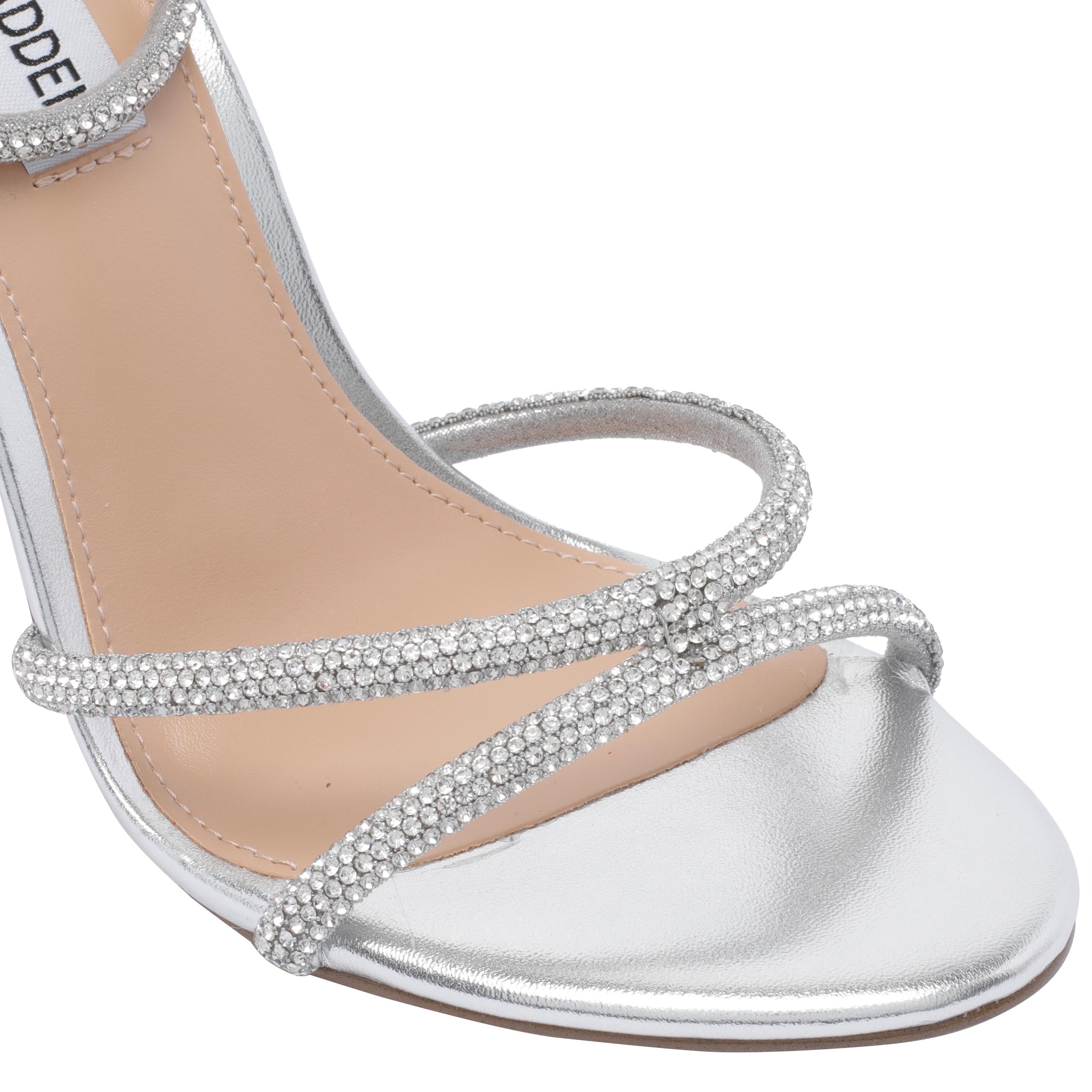 Steve Madden Sandals Silver Synthetic Leather/rubber Sole