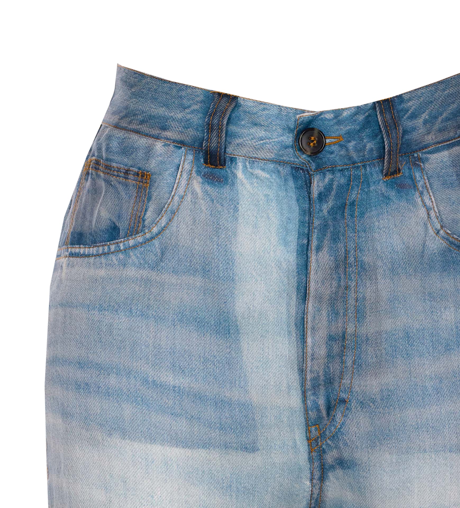 Haikure Jeans Blue Silk