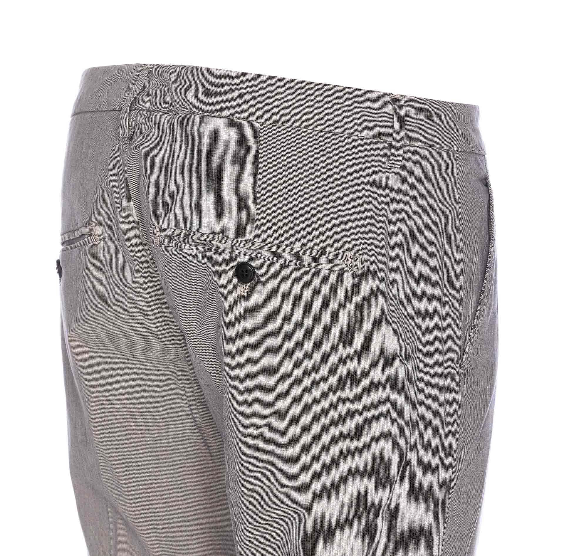 Dondup Trousers Grey Lyocell