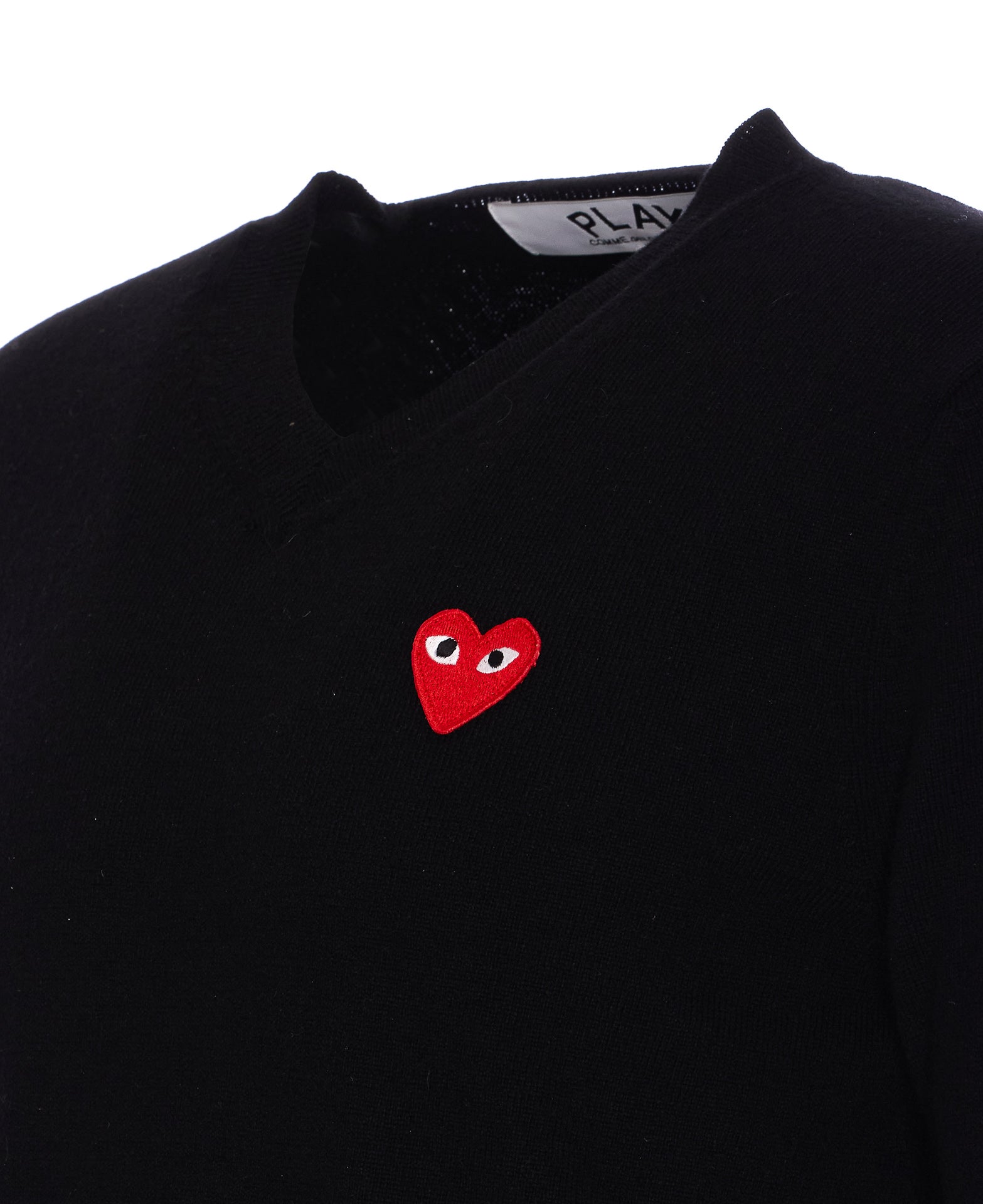 Comme Des Garcons Play Sweaters Black Wool