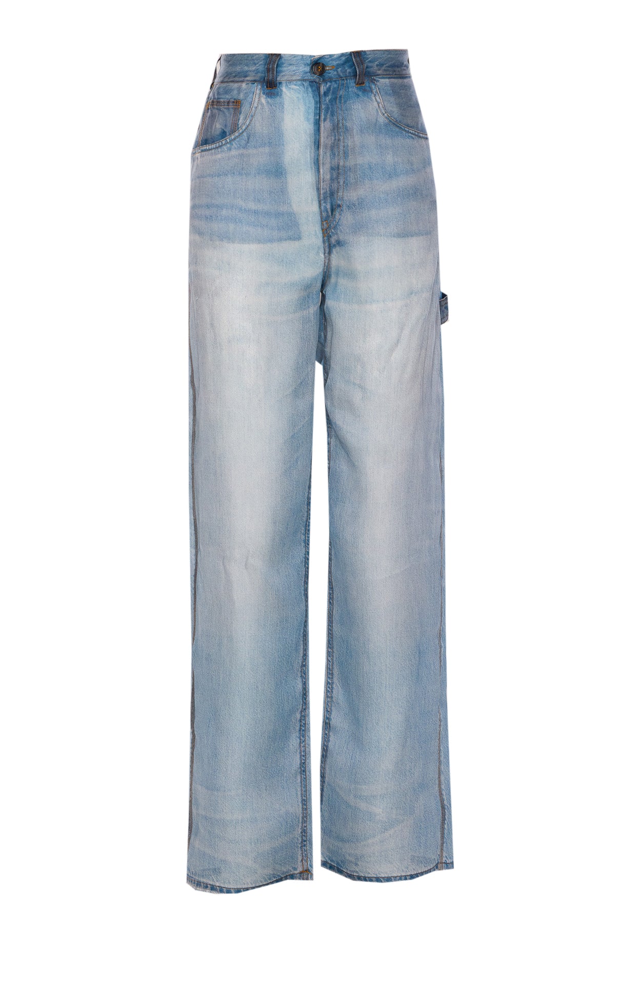 Haikure Jeans Blue Silk
