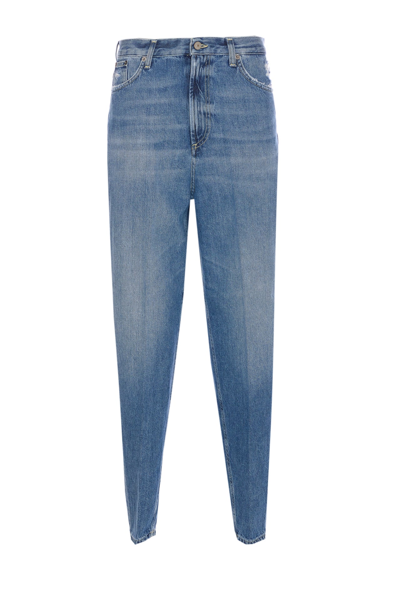 Dondup Trousers Blue Cotton