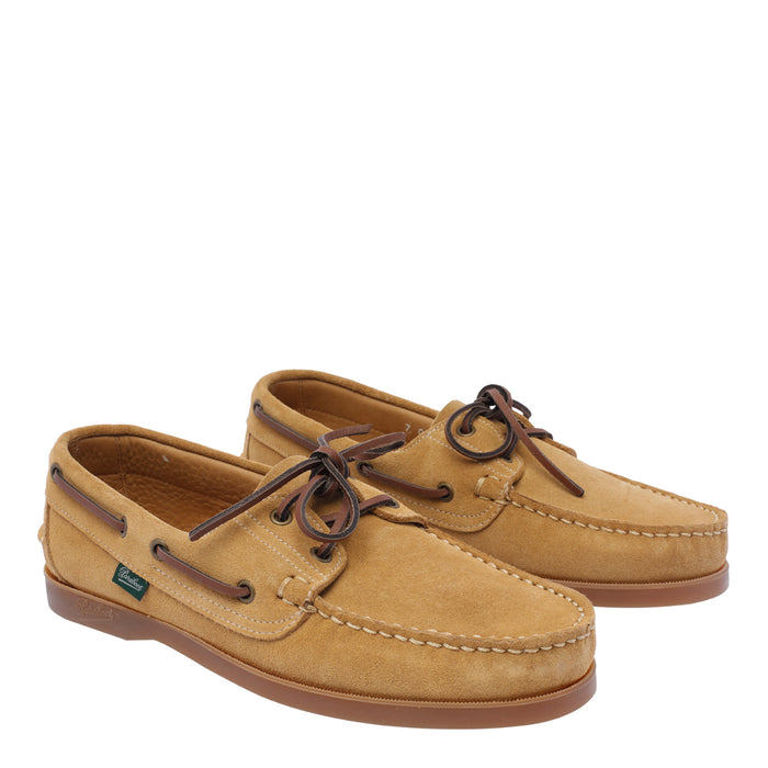 Paraboot Flat Shoes Beige Suede Leather/rubber Sole