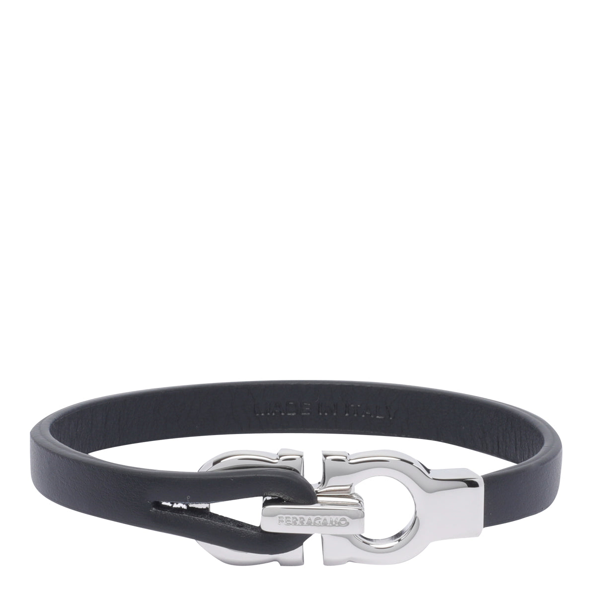 Ferragamo Bijoux Black Brass Calf Leather