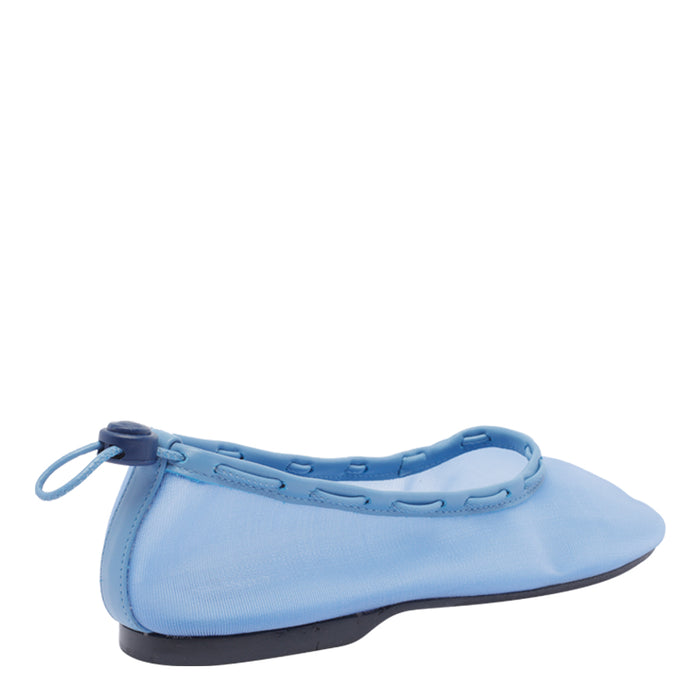 Alohas Flat Shoes Blue Fabric/rubber Sole