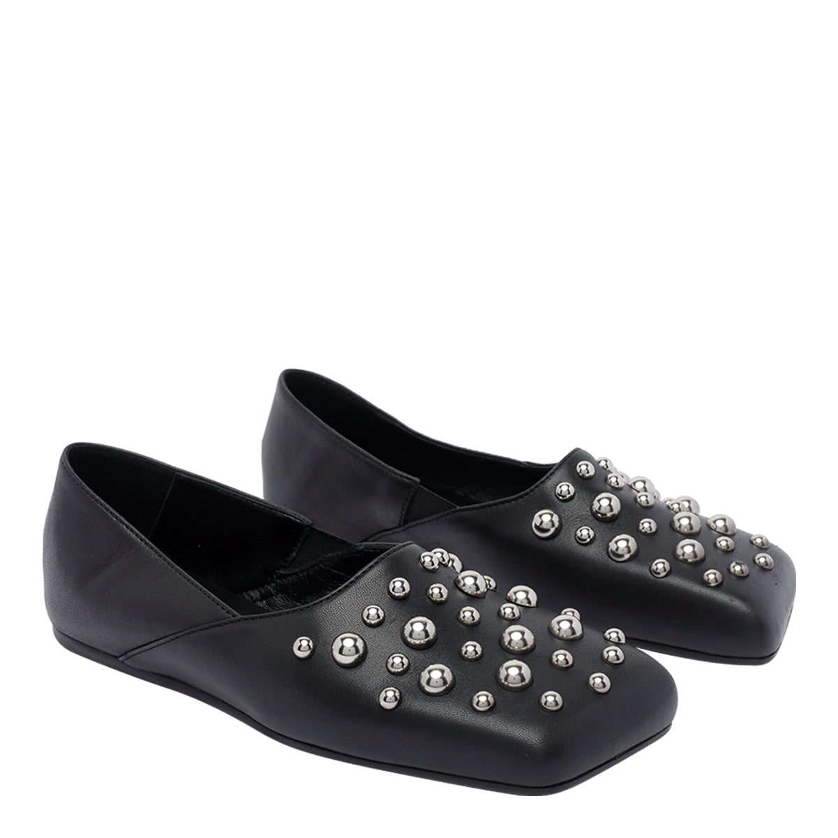 Vic Matie Flat Shoes Black Calf Leather/rubber Sole