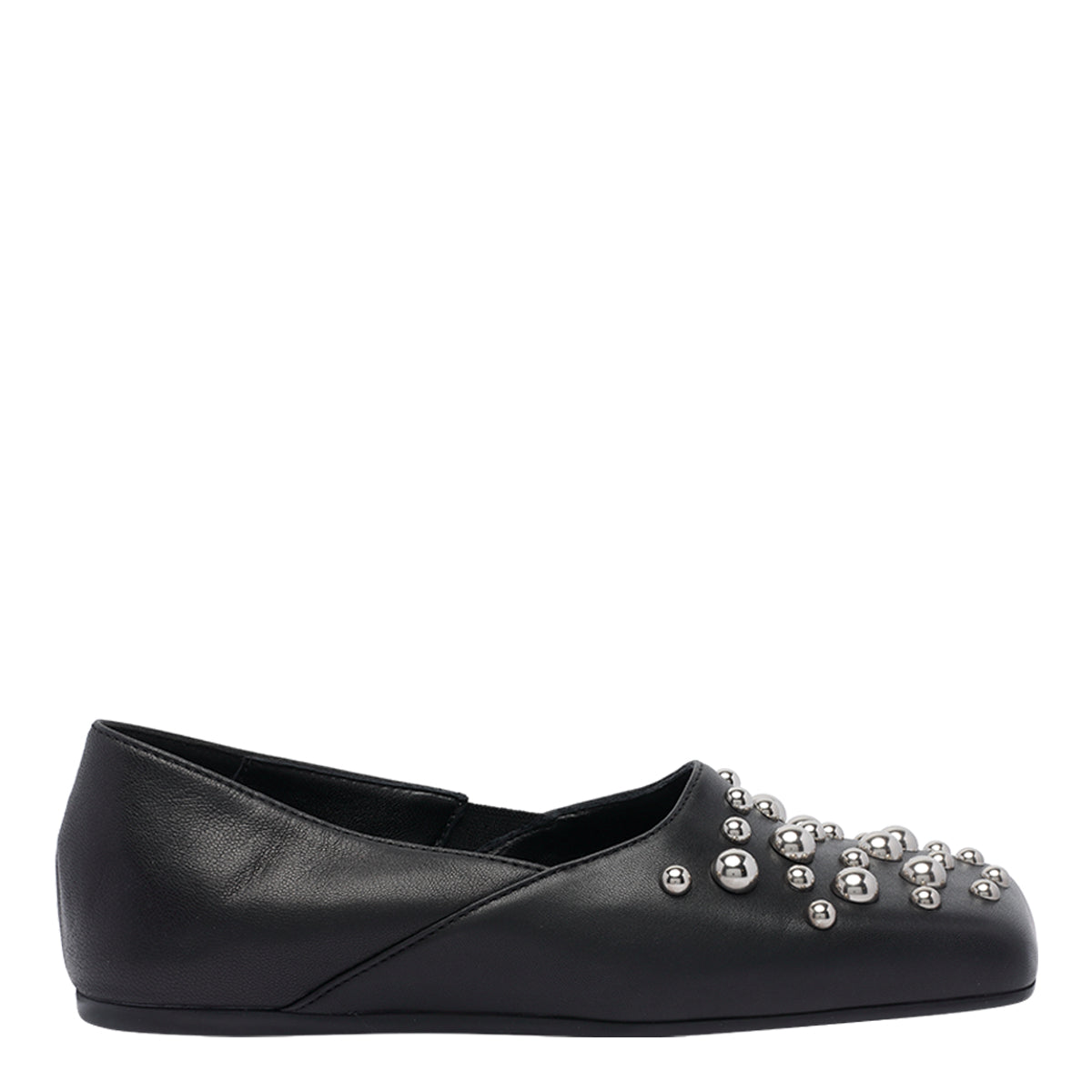 Vic Matie Flat Shoes Black Calf Leather/rubber Sole
