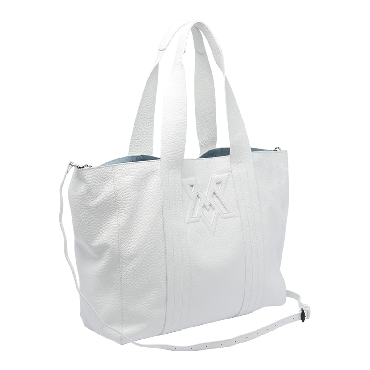 Vic Matie Bags White Calf Leather Fabric