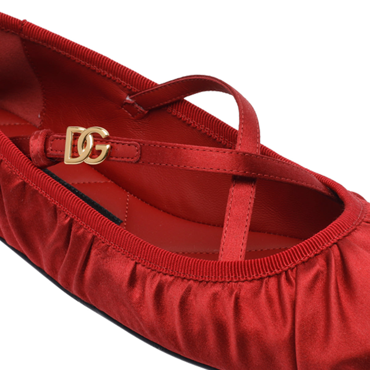Dolce & Gabbana Flat Shoes Red Fabric/leather Sole