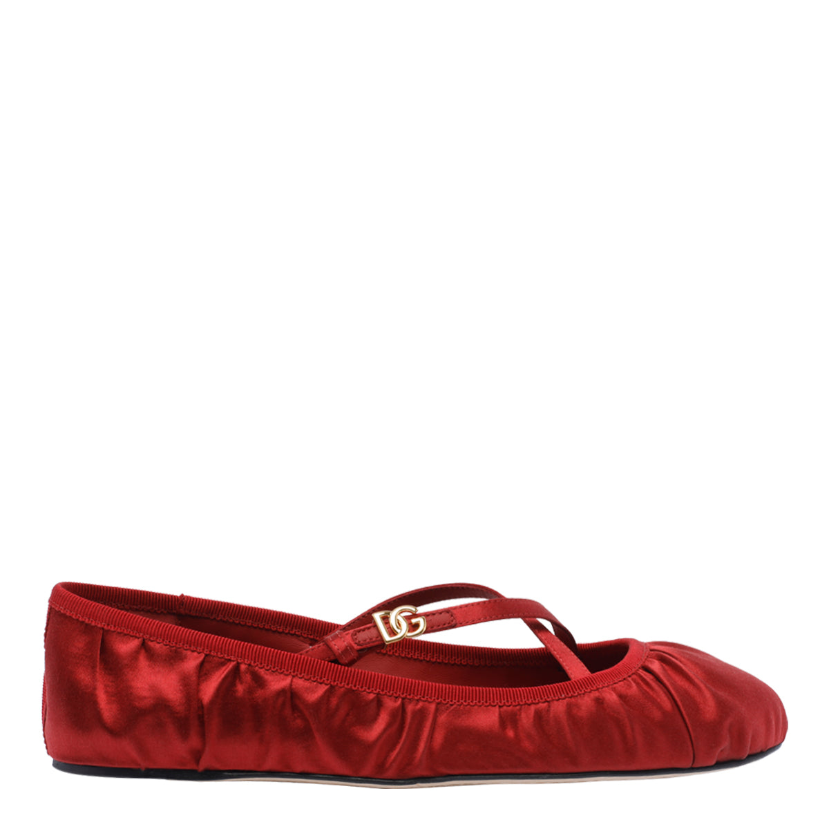 Dolce & Gabbana Flat Shoes Red Fabric/leather Sole
