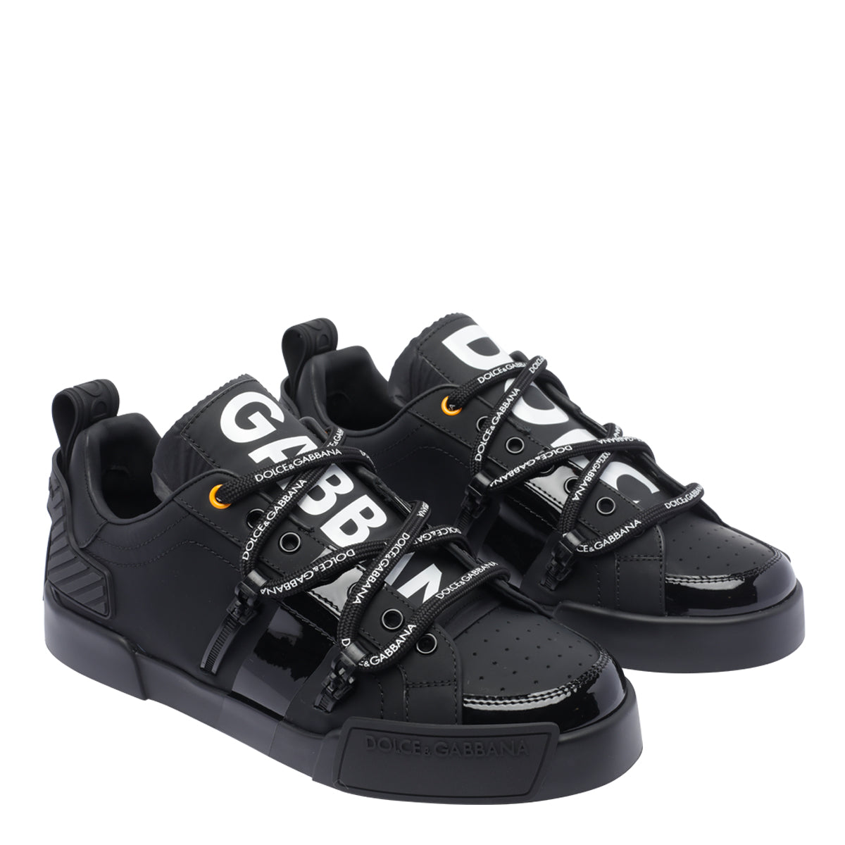 Dolce & Gabbana Sneakers Black Calf Leather/rubber Sole