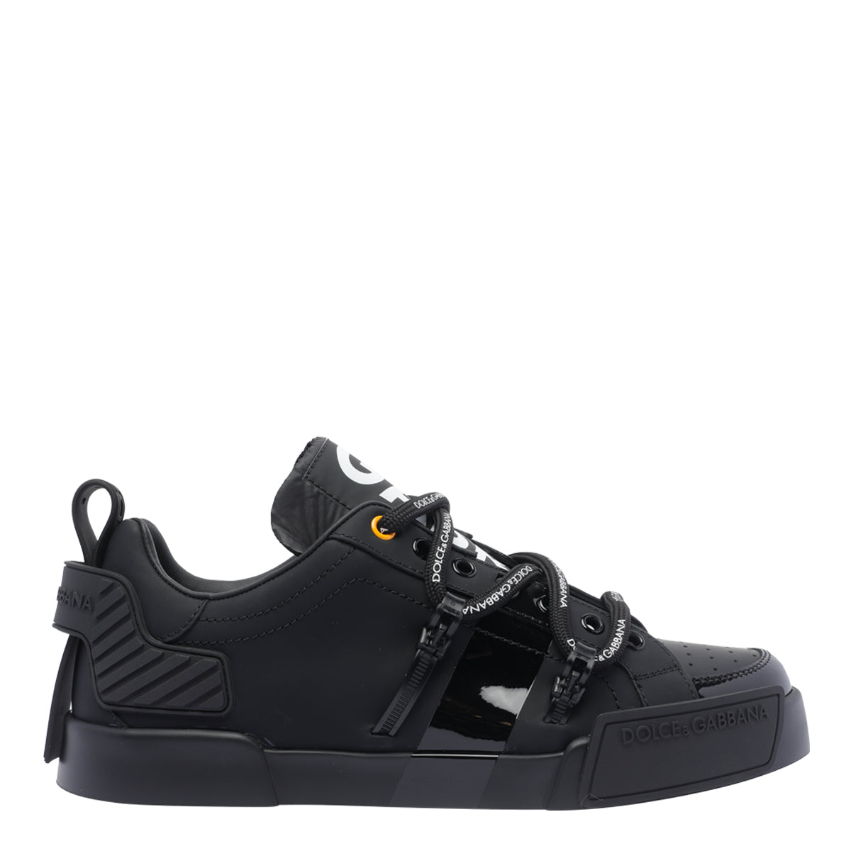 Dolce & Gabbana Sneakers Black Calf Leather/rubber Sole
