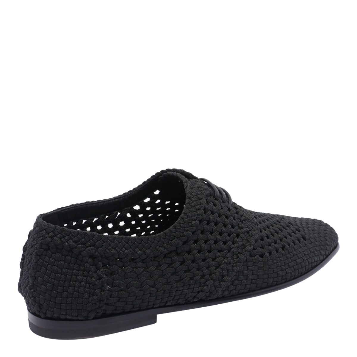 Dolce & Gabbana Flat Shoes Black Fabric/leather Sole