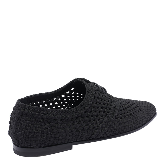 Dolce & Gabbana Flat Shoes Black Fabric/leather Sole