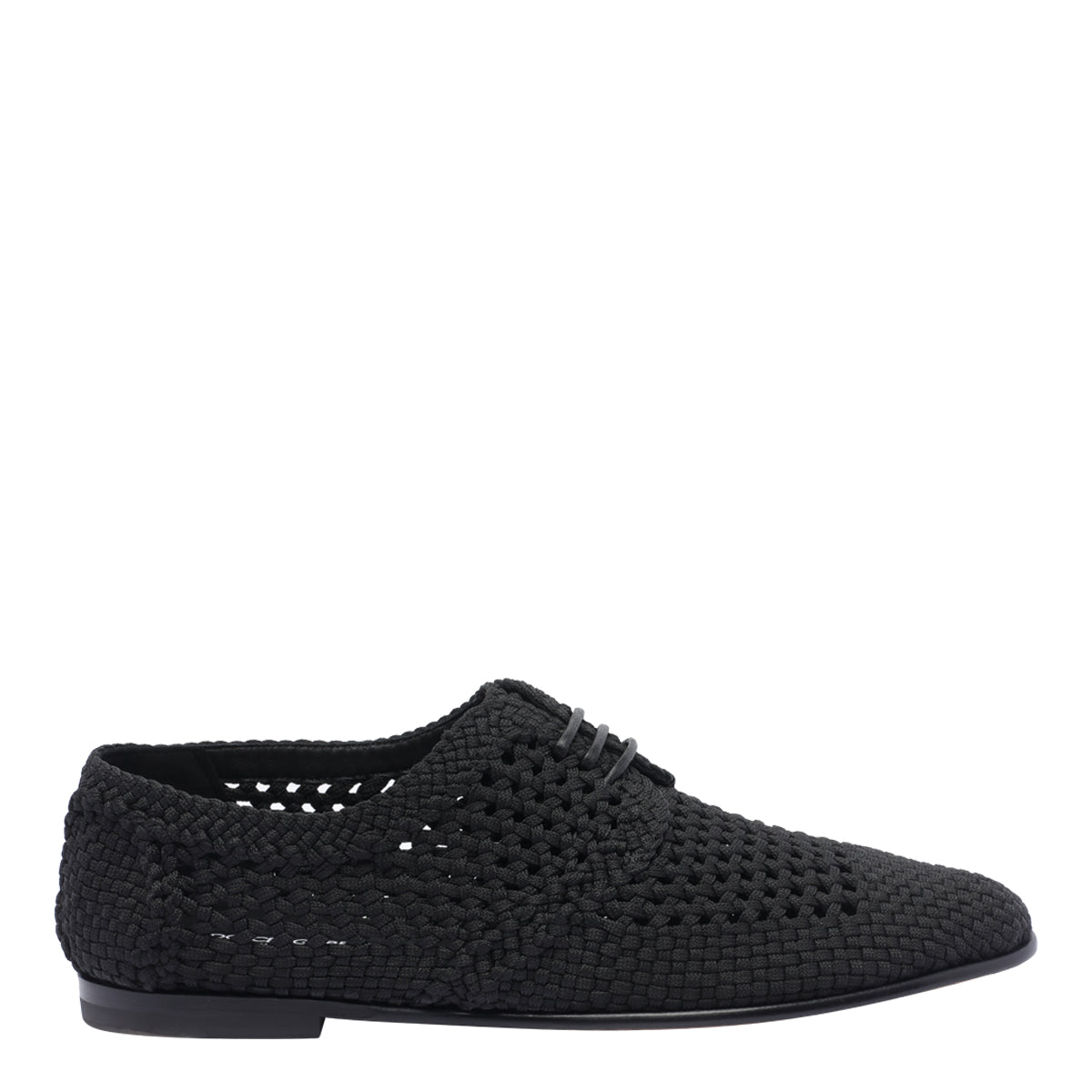 Dolce & Gabbana Flat Shoes Black Fabric/leather Sole