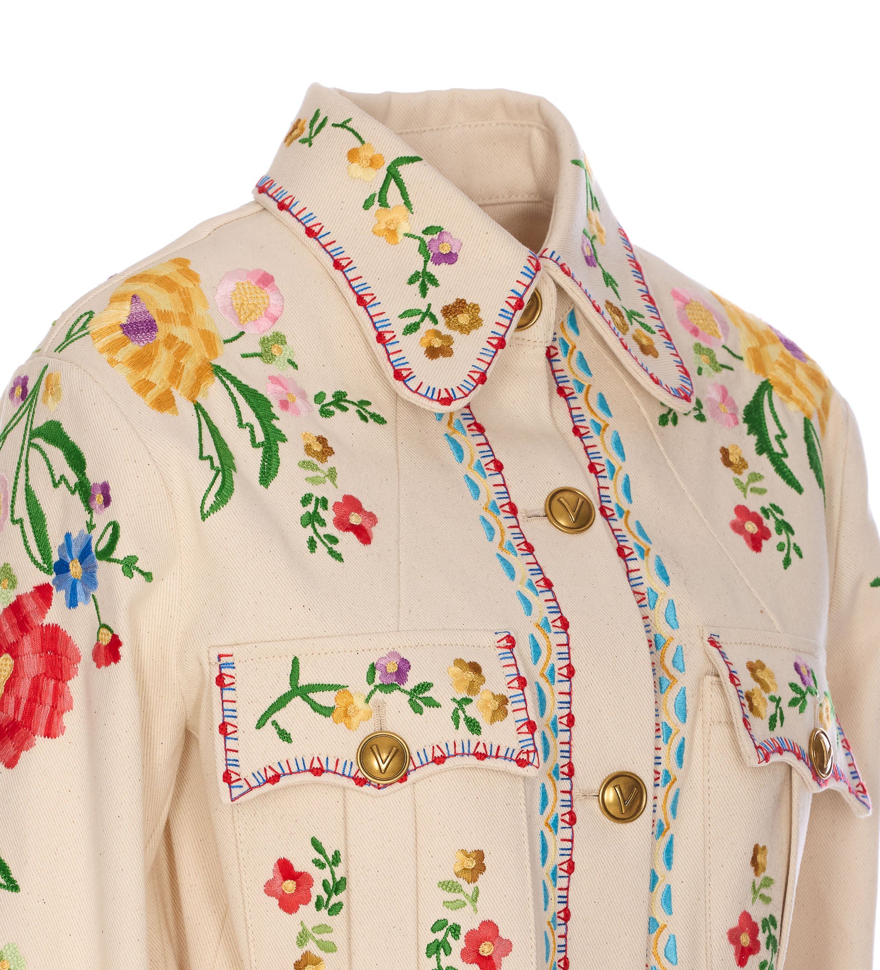 Valentino Garavani Jackets Beige Cotton