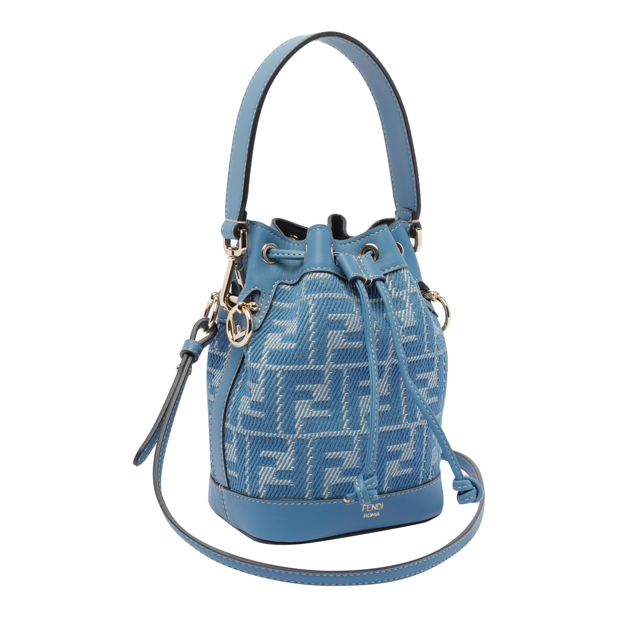 Fendi Bags Blue Fabric Calf Leather