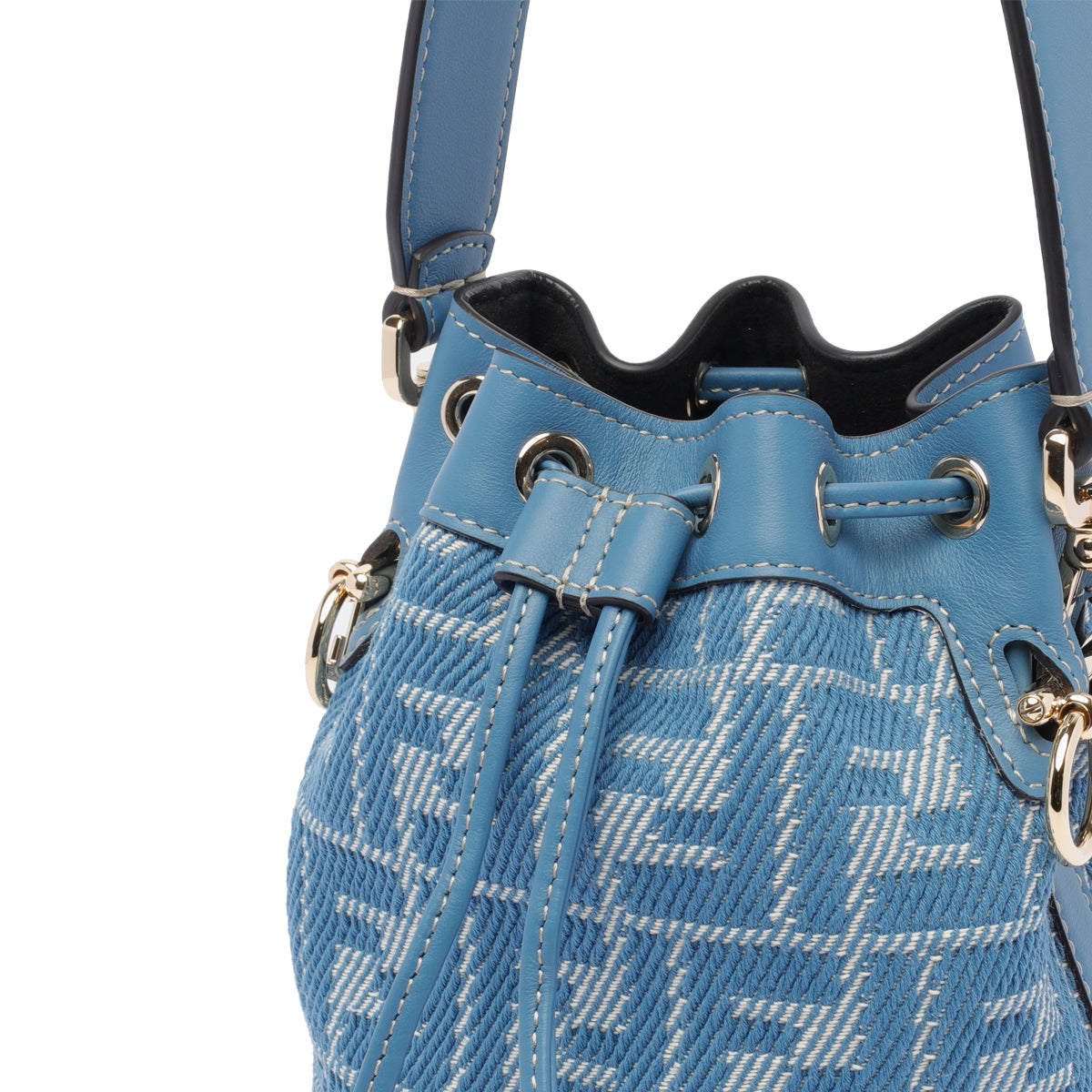 Fendi Bags Blue Fabric Calf Leather