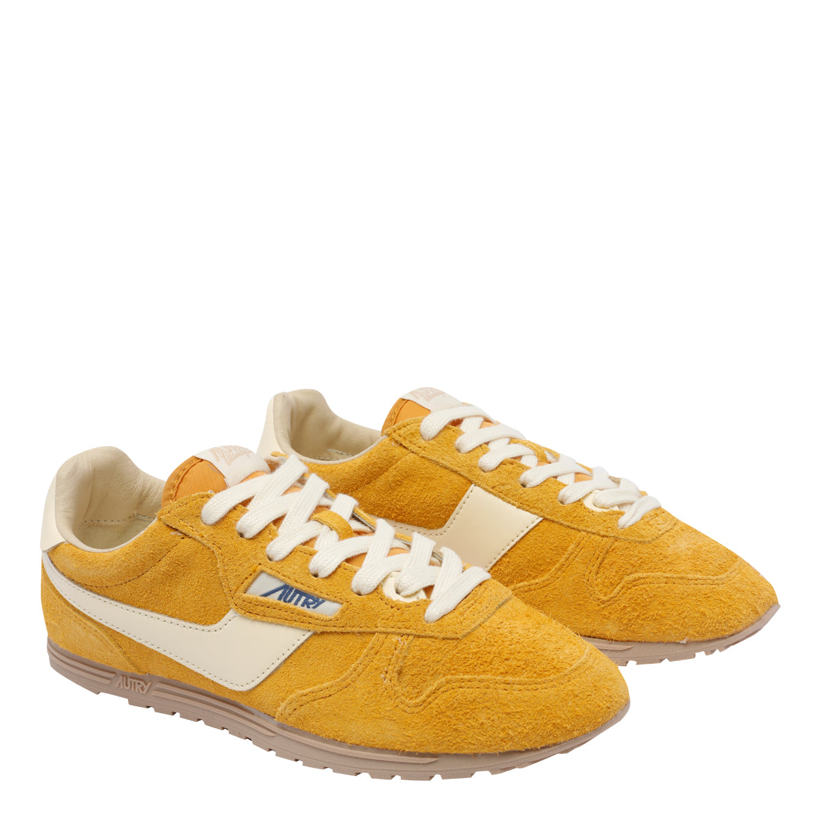 Autry Sneakers Yellow Suede Leather/rubber Sole
