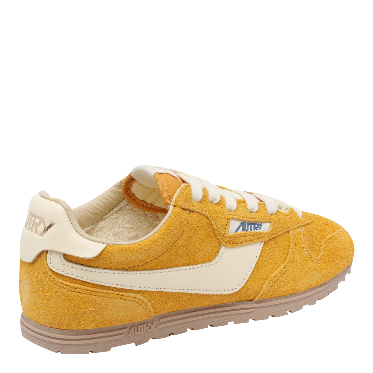Autry Sneakers Yellow Suede Leather/rubber Sole