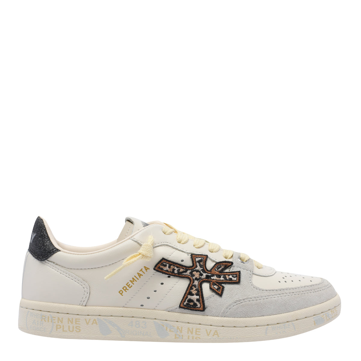 Premiata Sneakers White Calf Leather/rubber Sole