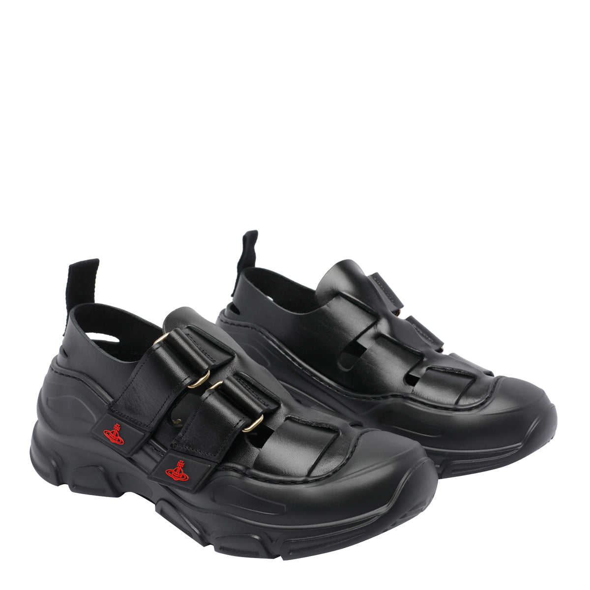 Vivienne Westwood Sneakers Black Calf Leather/rubber Sole