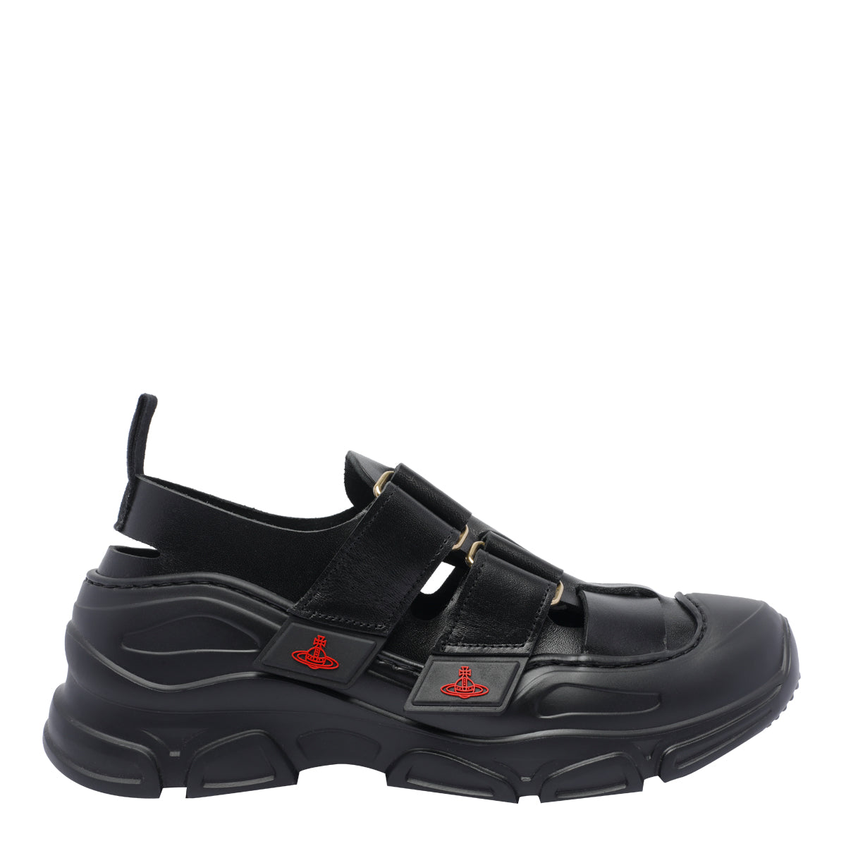 Vivienne Westwood Sneakers Black Calf Leather/rubber Sole