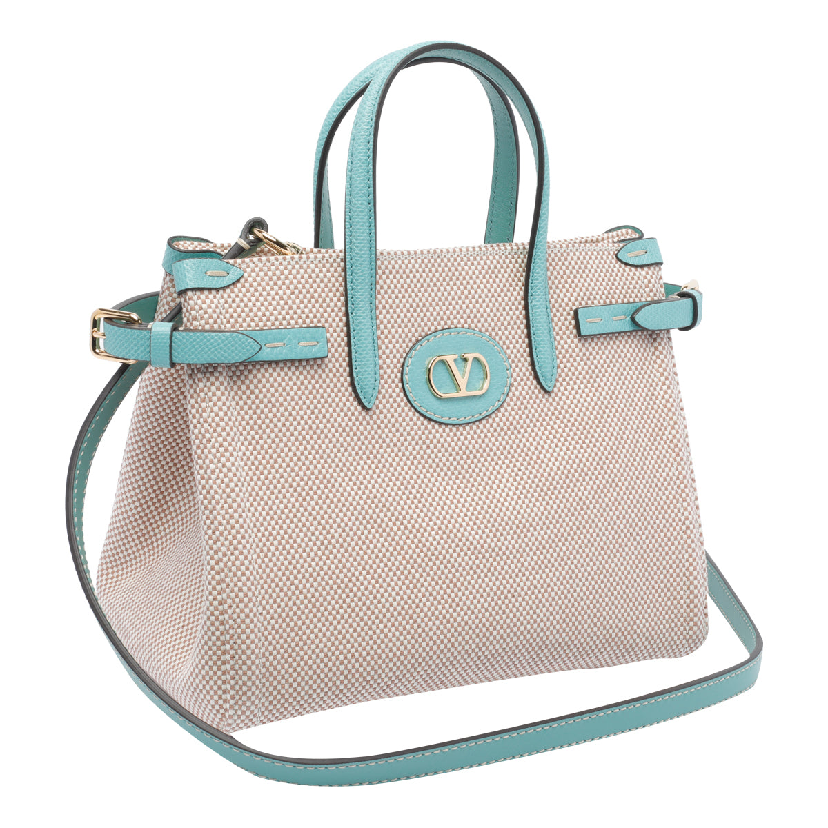 Valentino Garavani Bags Beige Fabric Calf Leather