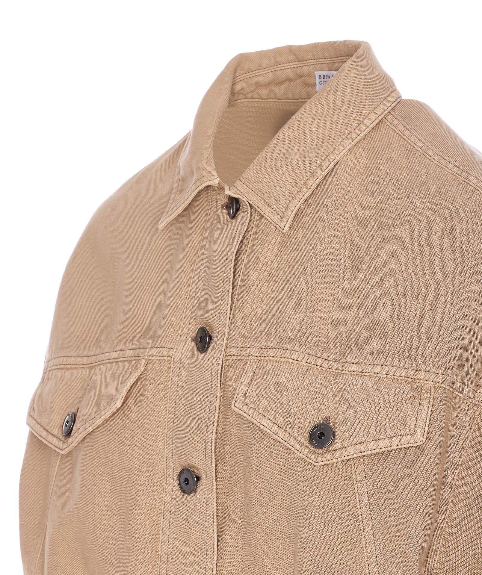 Brunello Cucinelli Shirts Beige Cotton