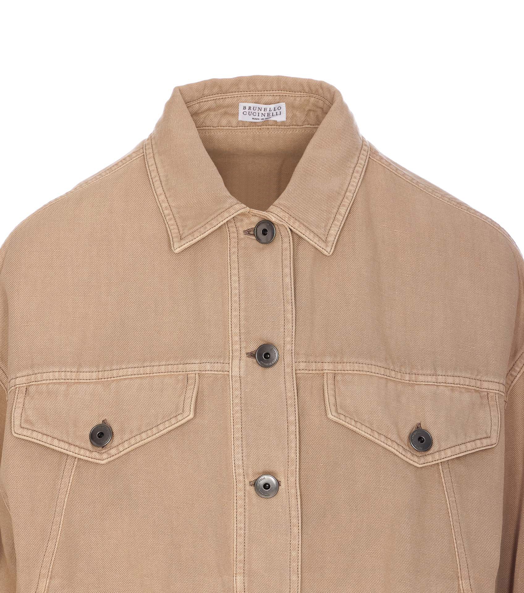 Brunello Cucinelli Shirts Beige Cotton