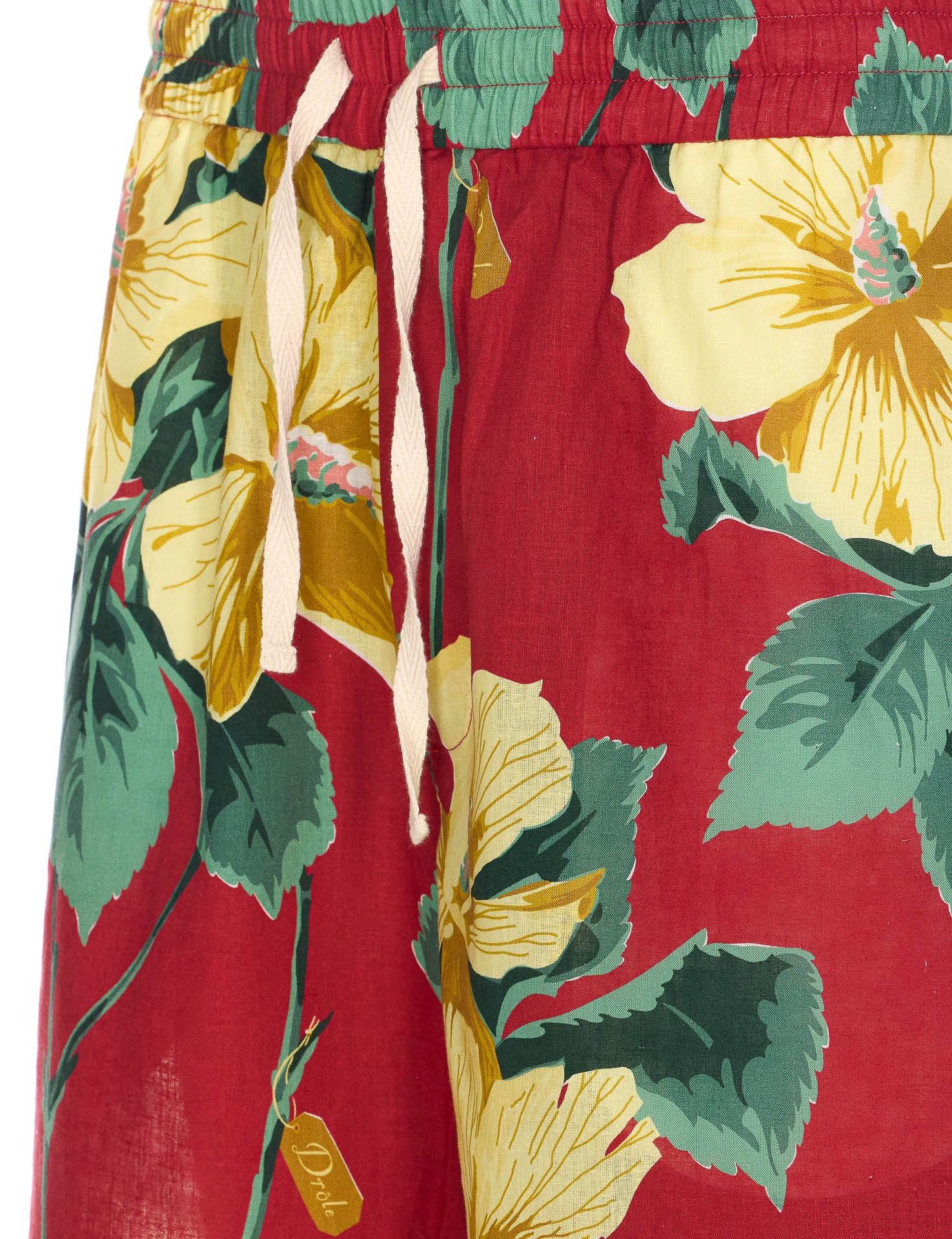 Drole De Monsieur Shorts Red Linen