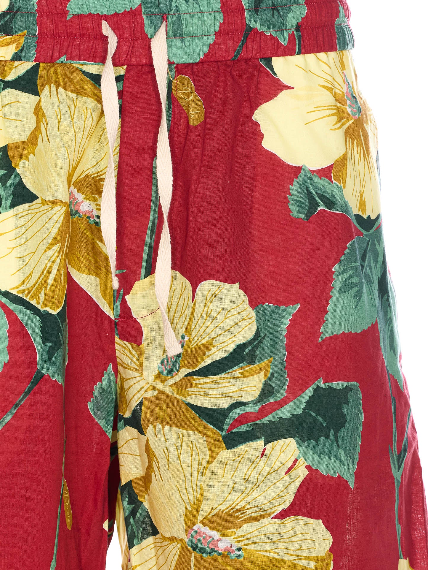 Drole De Monsieur Shorts Red Linen
